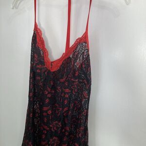 Women's Sexy Lace Chemise Black Red